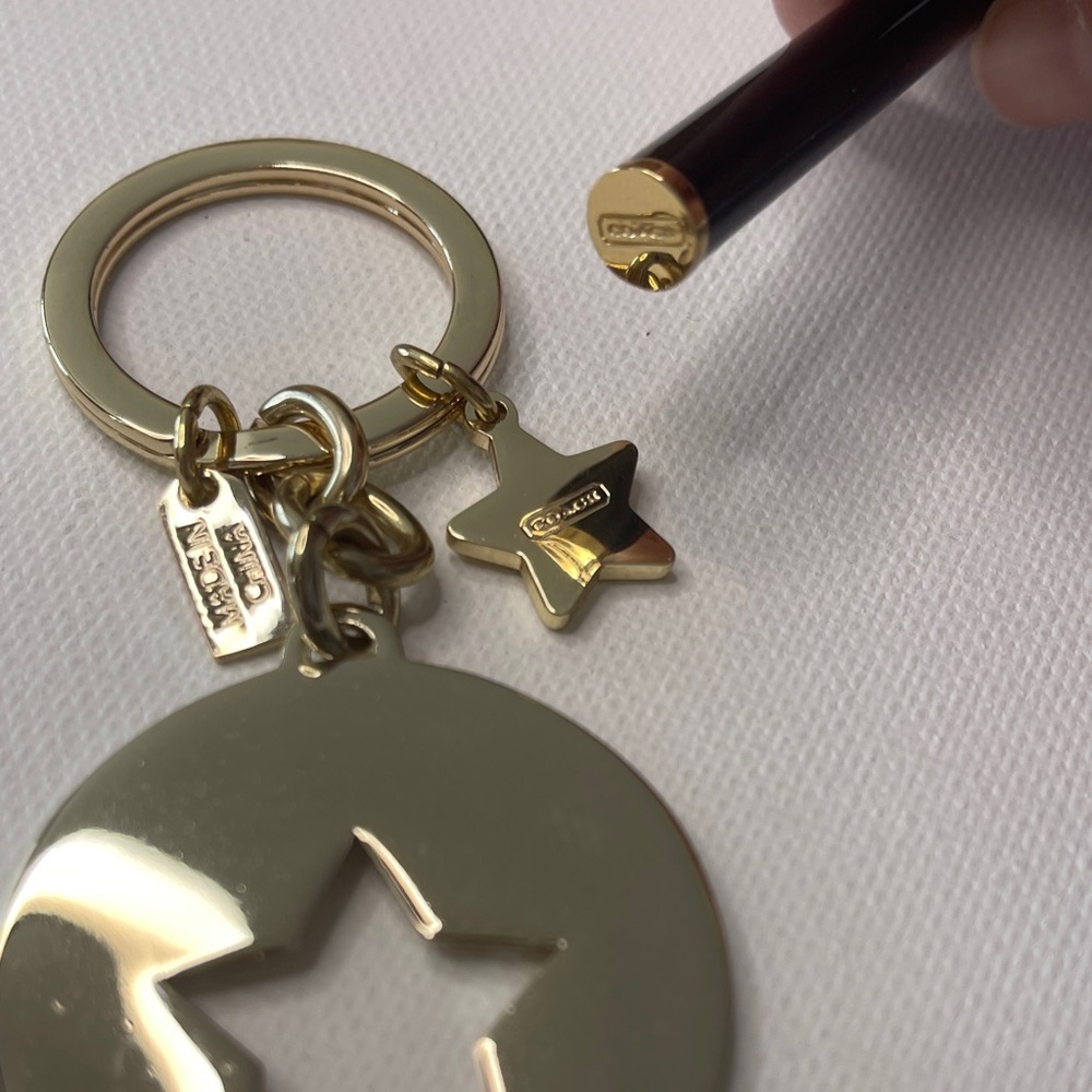 Coach Gold Star Keychain and Coach Pen - Picture 4 of 5